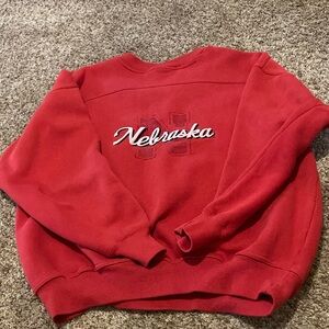Red Vintage Nebraska Sweatshirt